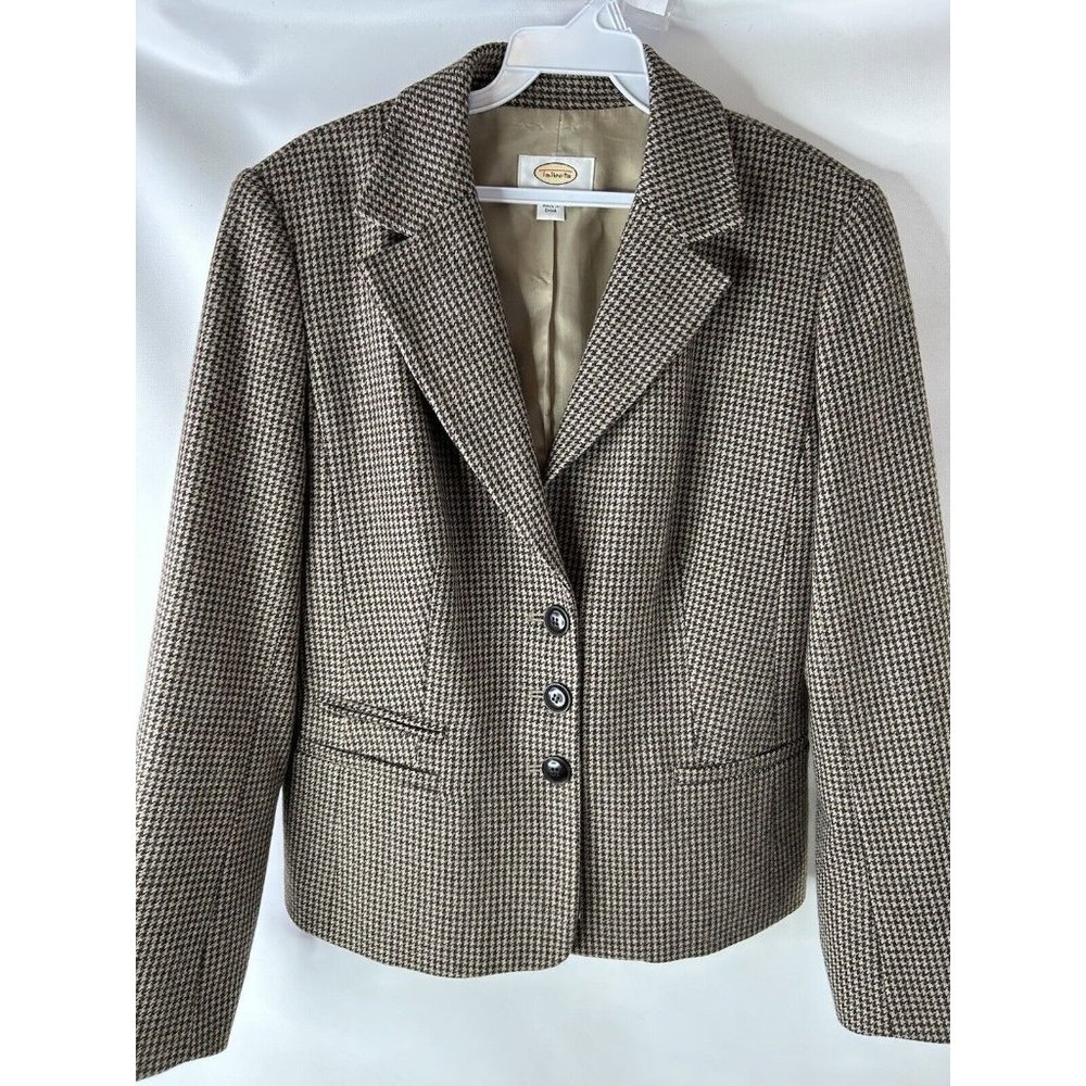 Talbots Wool Houndstooth Three Button Blazer Suit… - image 3